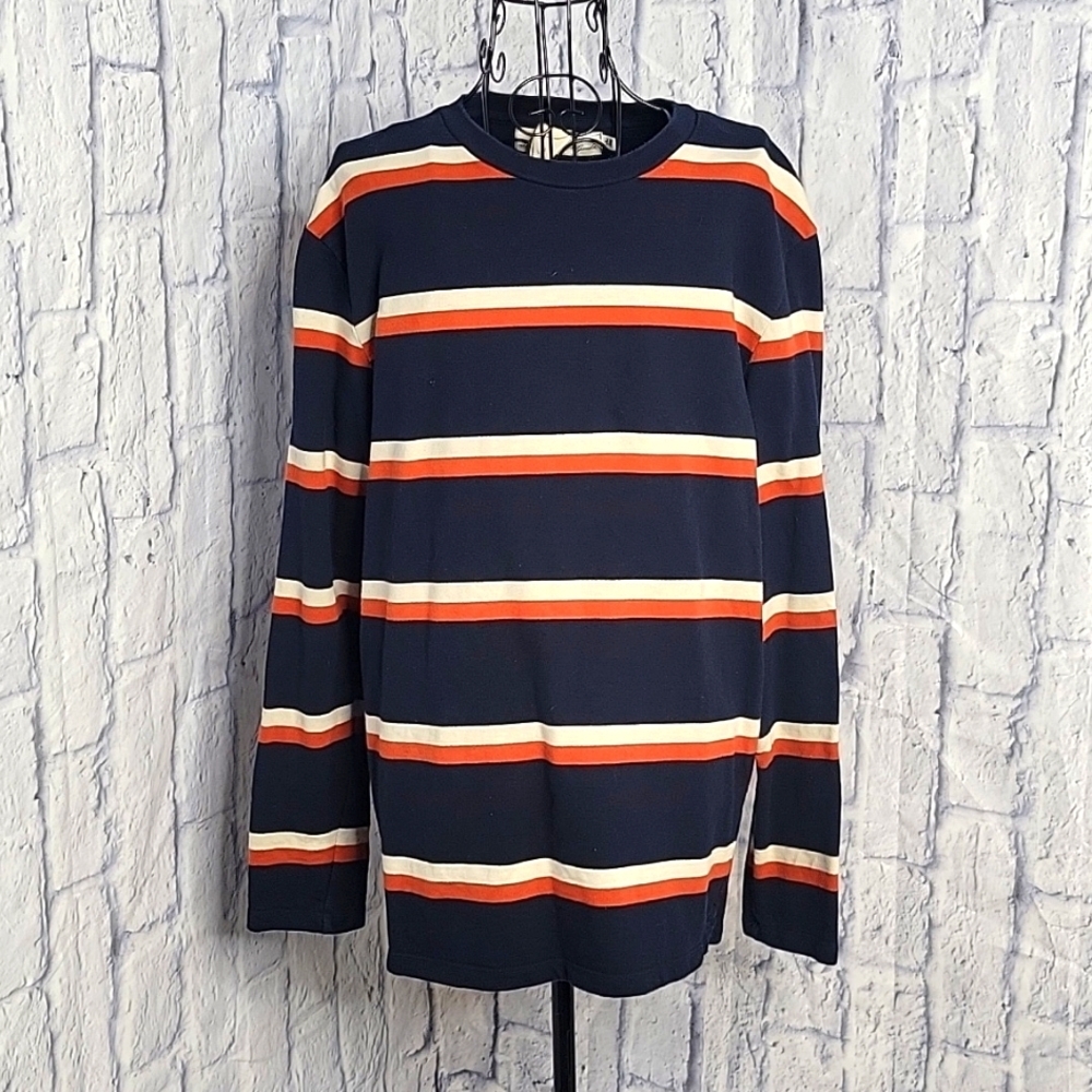 L.O.G.G. Blue, White, and Red Striped Men's Shirt‎ Small
